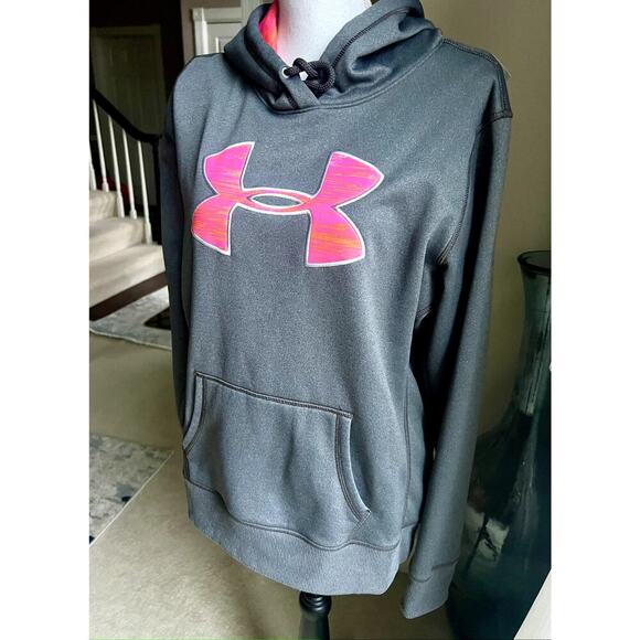 Under Armour ladies gray sweatshirt hoodie size M - Picture 2 of 3